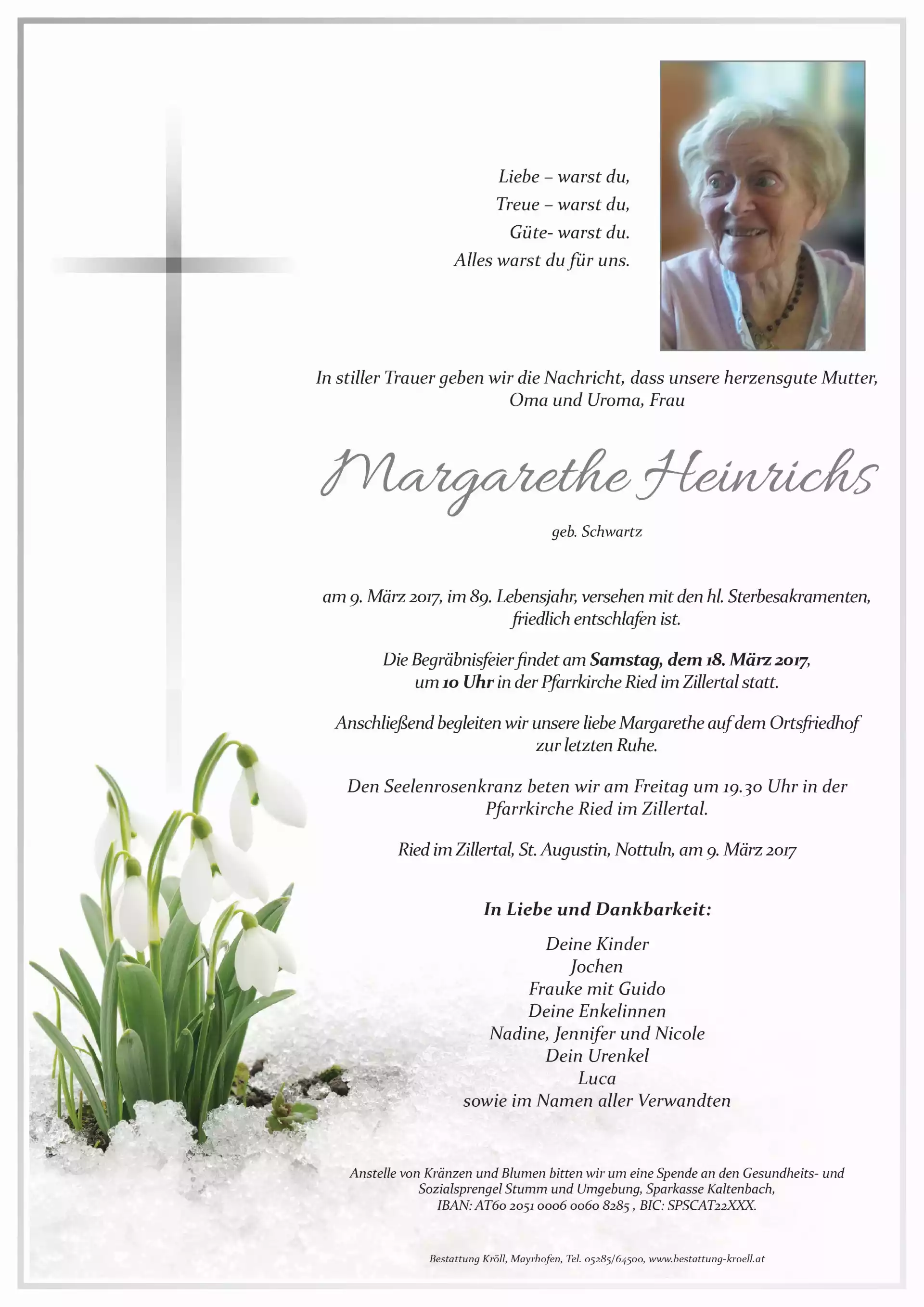 Parte von Margarethe Heinrichs